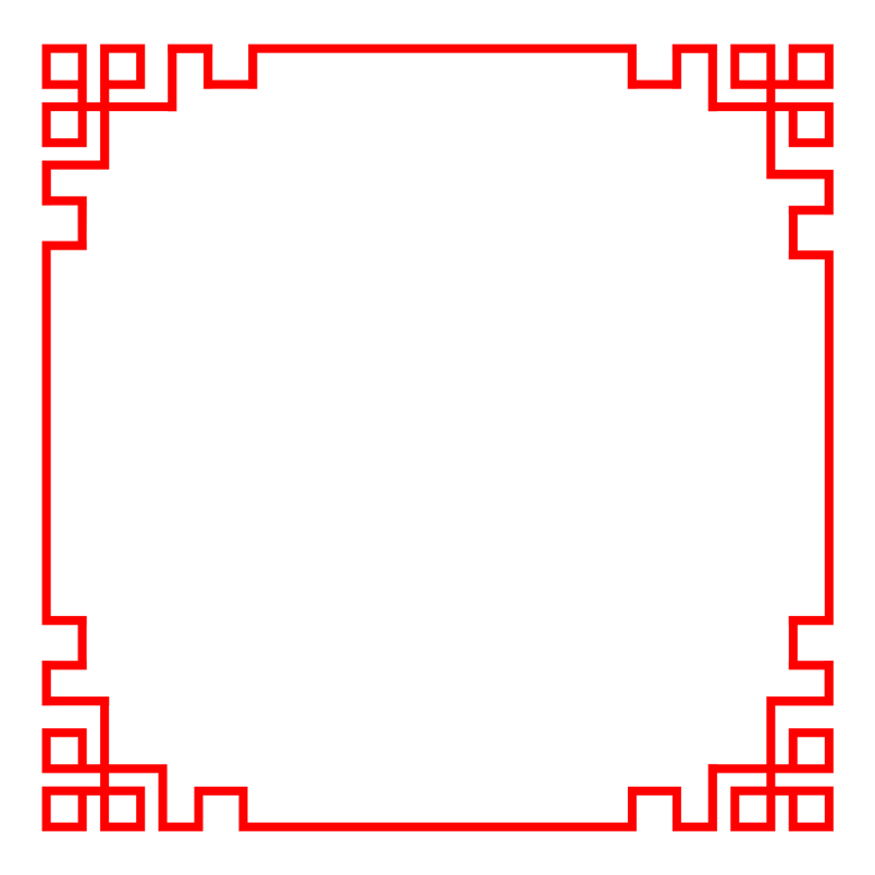 中国风红色条形背景边框