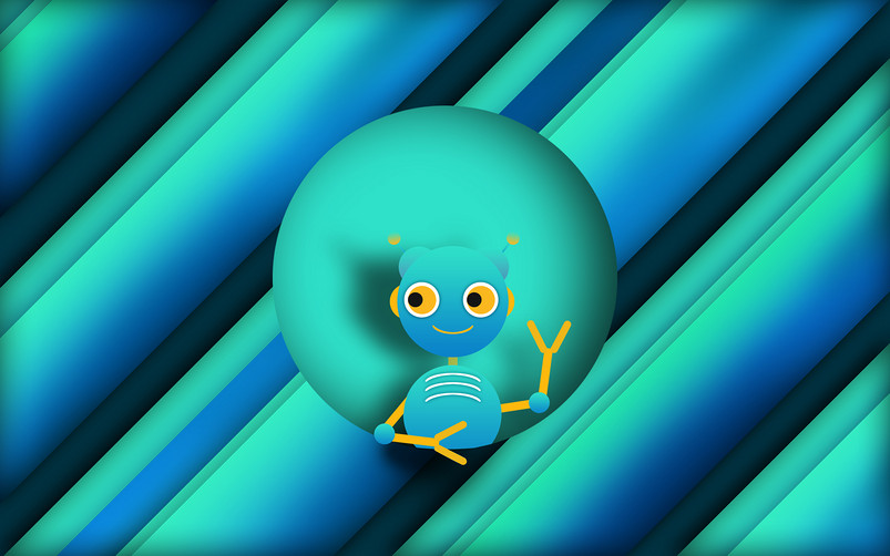 卡通机器人金属科技质感背景