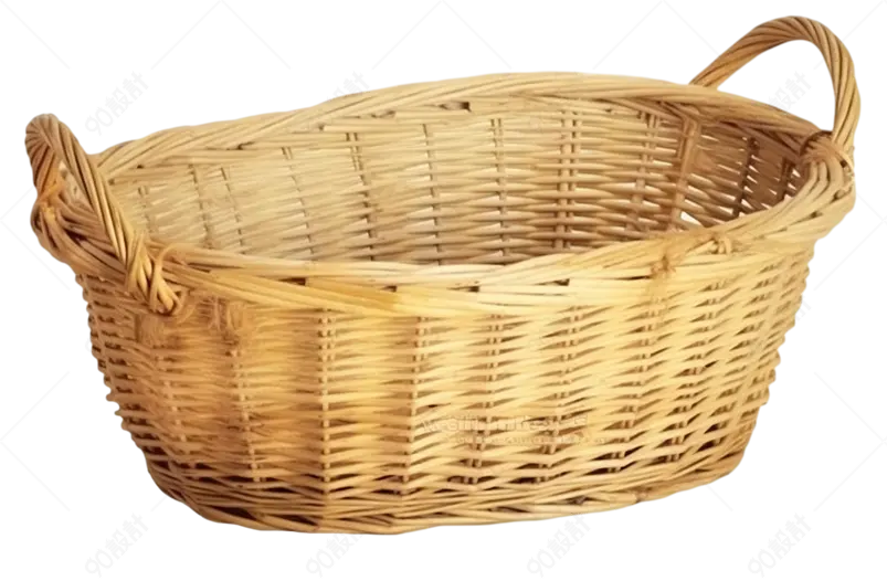 手工藤条竹篮元素设计