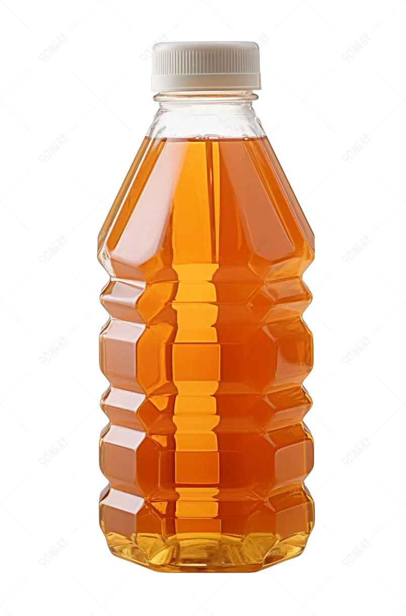黄色冰红茶塑料瓶产品实物元素