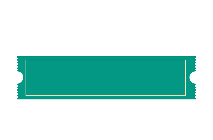 小清新绿色矩形优惠券