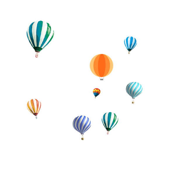 条纹热气球卡通热气球五彩热气球