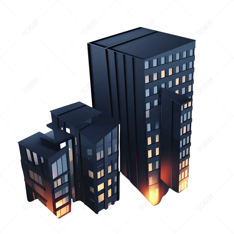 立体大楼建筑物元素设计