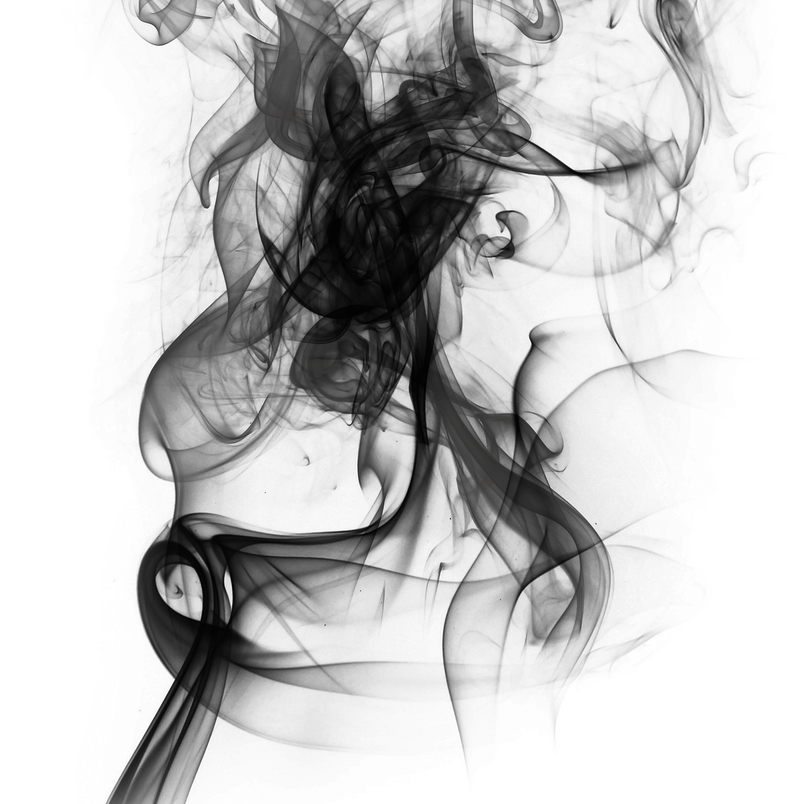 中国元素水彩泼墨黑色灰色烟雾