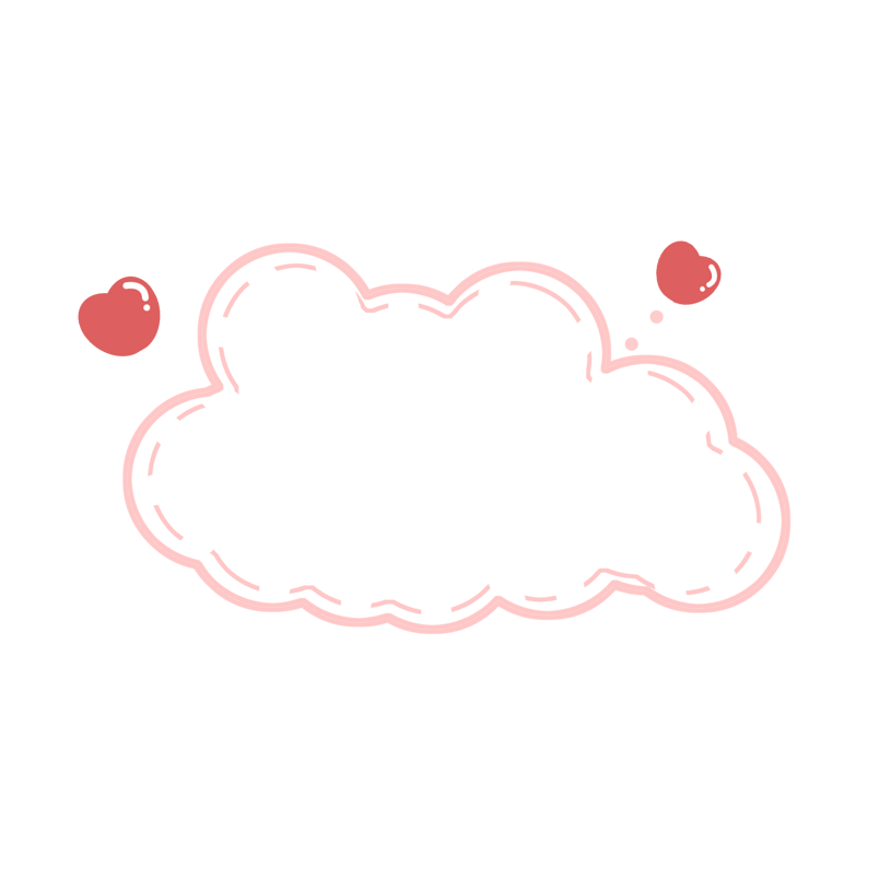 母亲节爱心气泡对话框