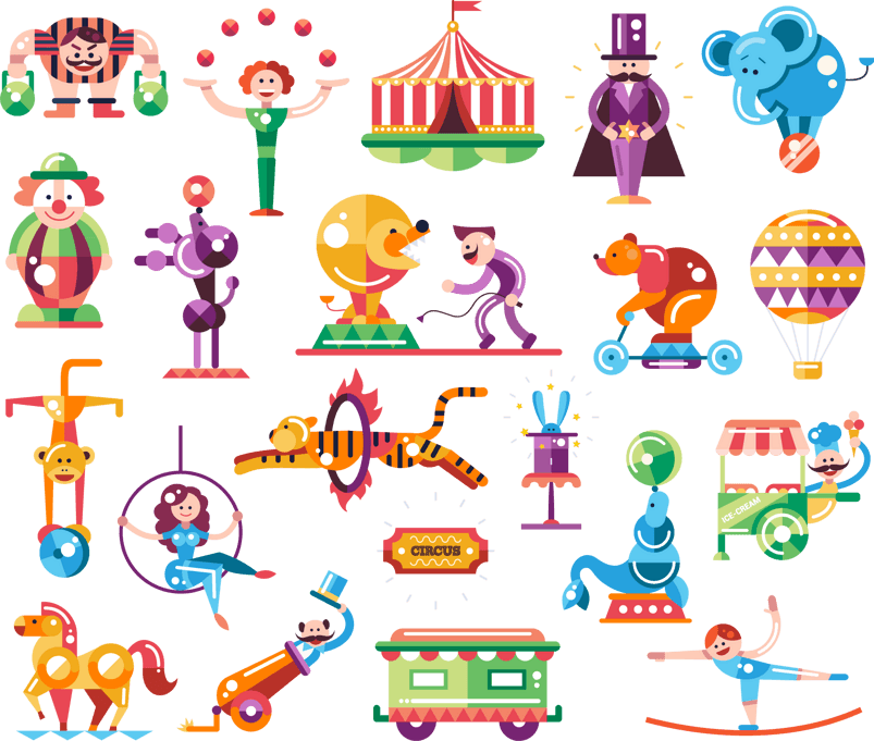 游乐园游乐项目元素合集