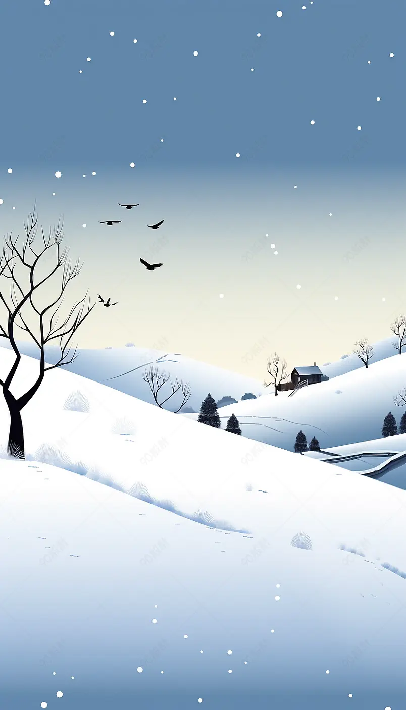 传统二十四节气手机壁纸,大雪