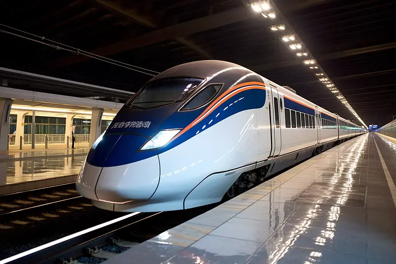 海报设计背景广告设计素材元素高铁动车列车头