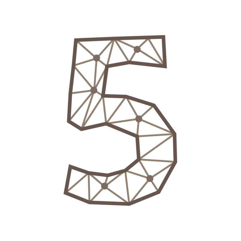 线框三角形几何数字5