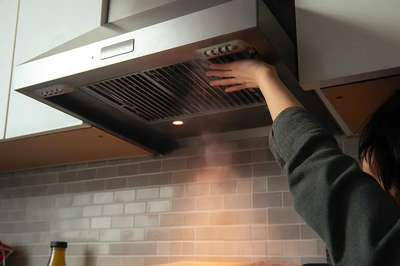 高清的图片海报设计背景广告设计素材元素上门维修吸油烟机特写