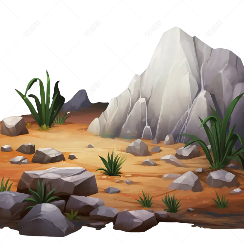 自然界户外场地地面场景免抠素材图