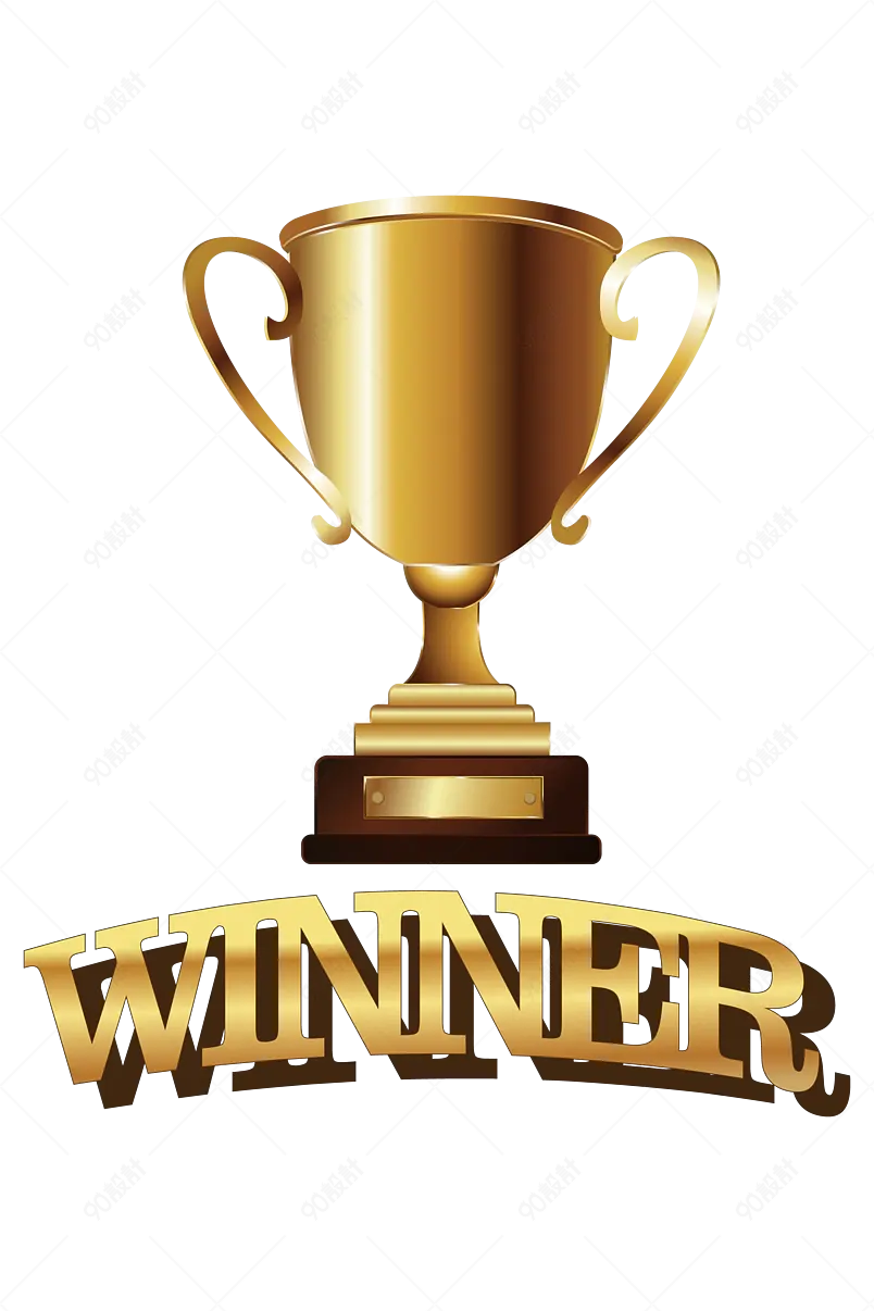 时尚潮流WINNER奖牌奖章免扣元素设计