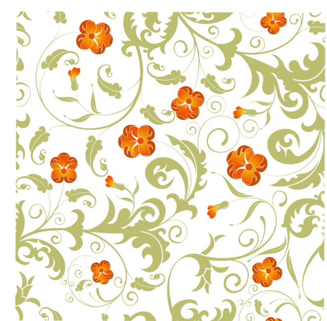 绿色漂亮弯曲的花纹花叶背景装饰