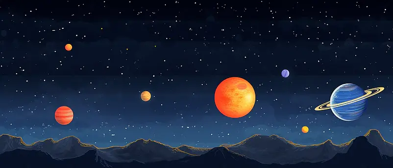 星空卡通背景
