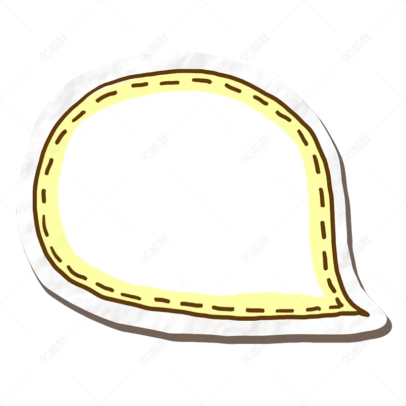  简约手绘卡通信息框公告框免扣装饰元素