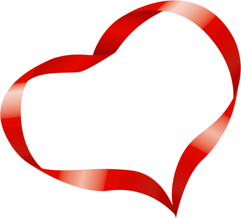 红色丝带心形