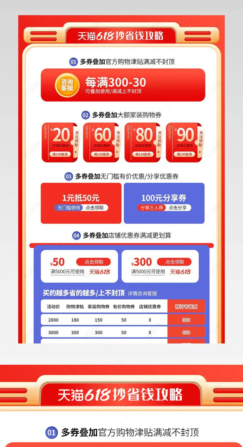 618年中大促家具建材首页活动专区设计模板
