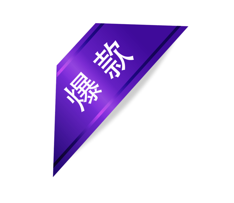 紫色热卖促销标签设计