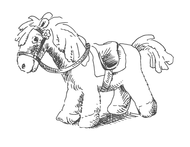线描黑白玩具装饰素材