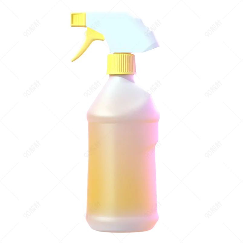 C4D渲染家居清洁喷雾玻璃不锈钢清洁剂