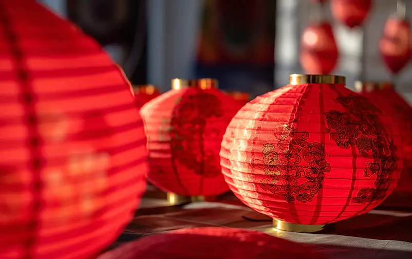 新春农历新年灯笼静物摄影