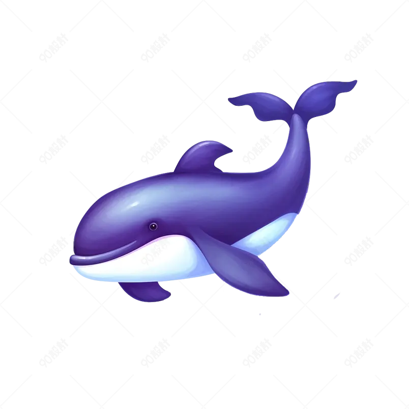 鲸鱼蓝色白色生物图片