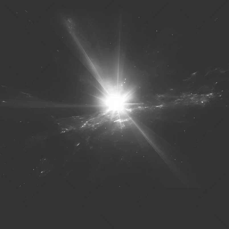 白色发光光束白色光线光晕射光装饰