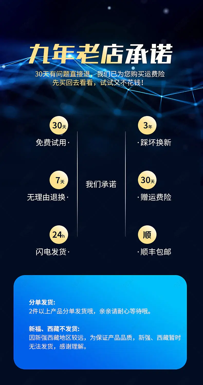 脚垫汽车用品详情页售后服务保障营销模块设计模板