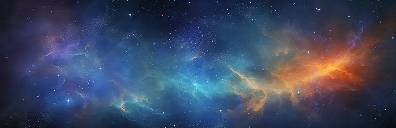 彩色星空横幅