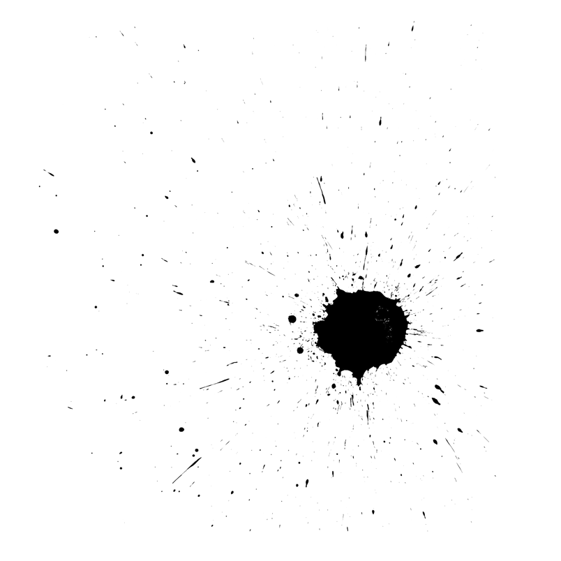 手绘黑色墨迹墨点笔刷