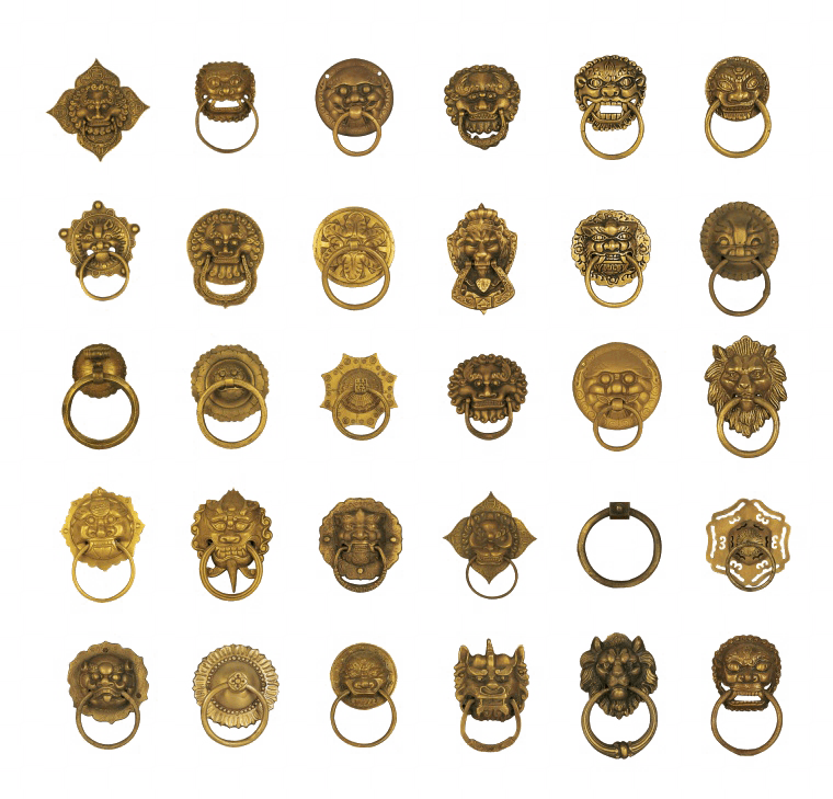 古典铜牌门环素材