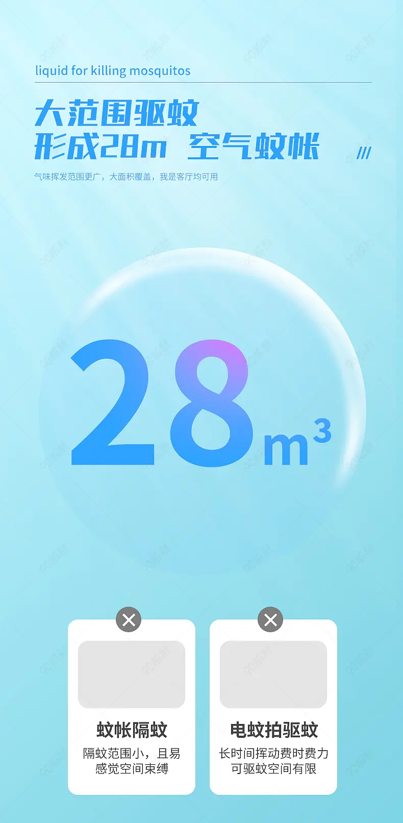 电蚊香液优势详情页对比图营销模块设计模板