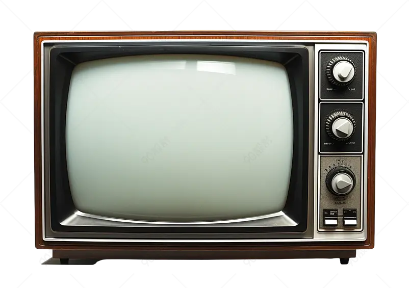 80年代怀旧老式电视机黑白古典