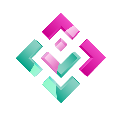 多彩几何方形logo图标