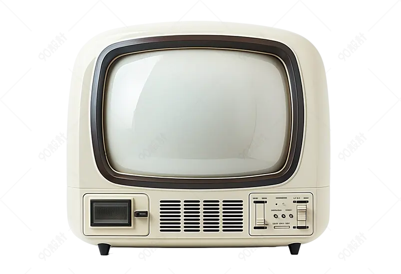 80年代复古老式电视机电子行业
