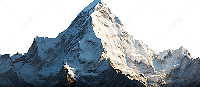 蓝色元素寒冷的冬天自然风景远处的雪山插画