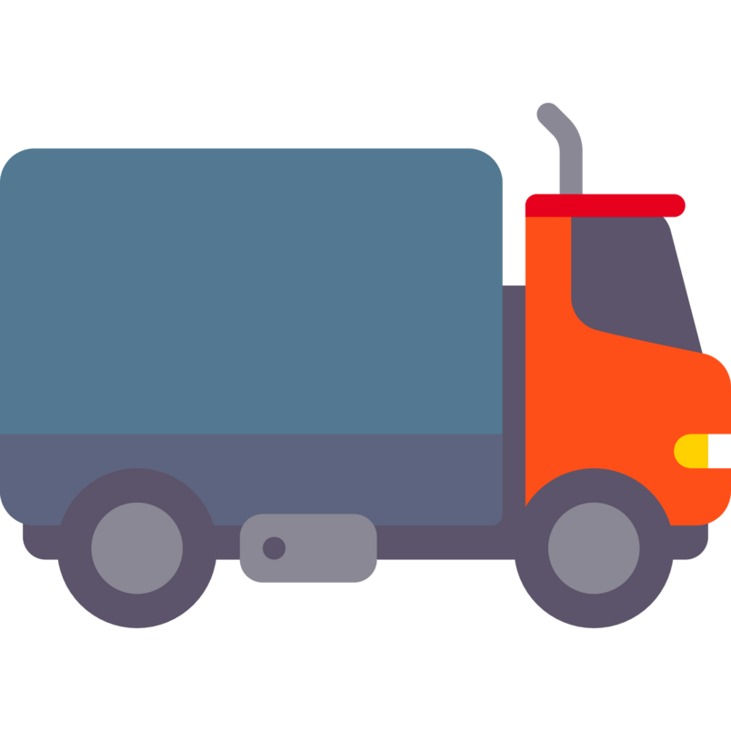 卡通交通工具彩色图标卡车