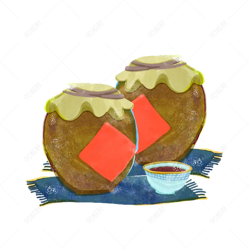 装饰端午节插画酒水米酒插画元素