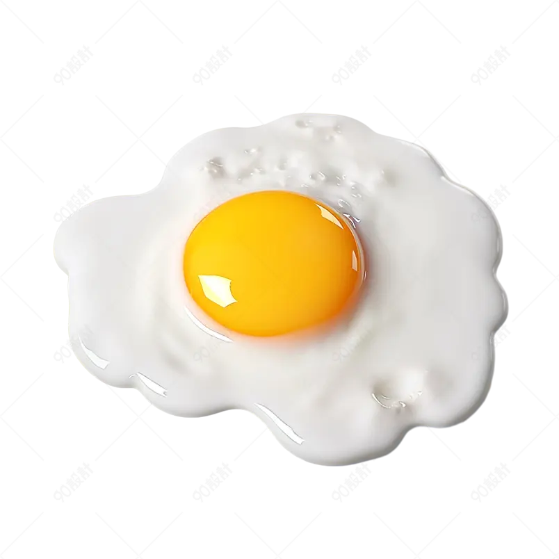 鸡蛋食物三维立体实物煎鸡蛋