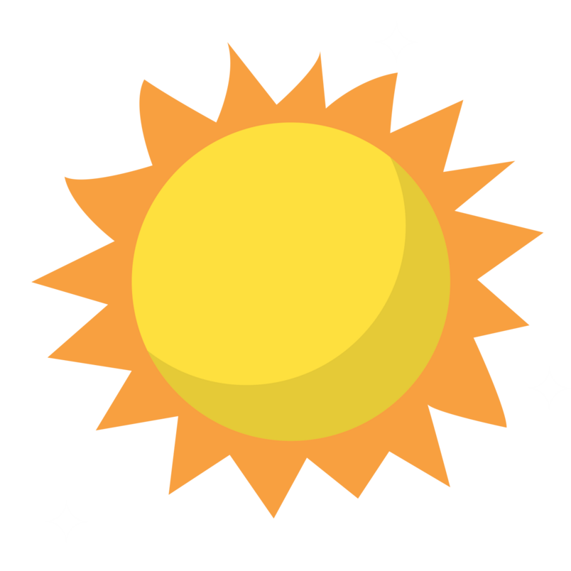 卡通太空元素太阳