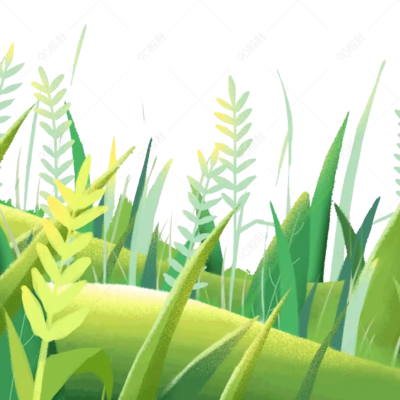 卡通装饰麦子绿色植物小麦插画元素