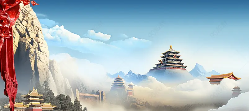 祖国长城背景