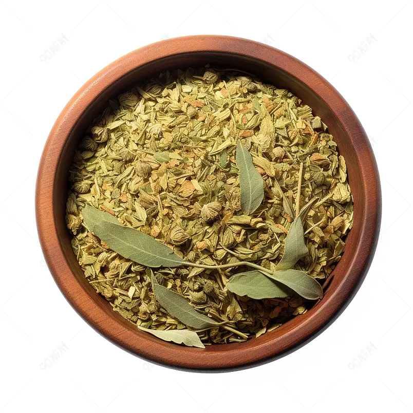 干燥的菩提树或青柠花，菩提树扁柏，放在木碗里