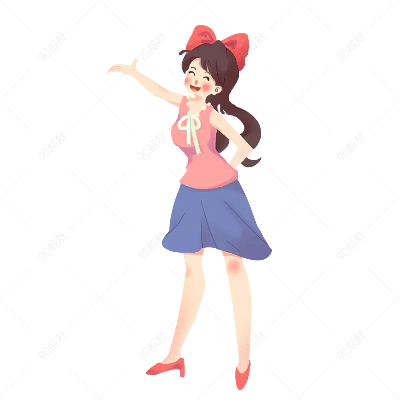 女生节女神节妇女节购物女性卡通手绘