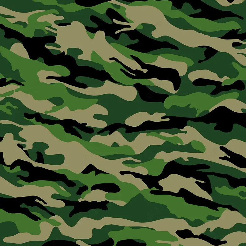 时尚迷彩底纹军绿色花纹军装图案元素设计