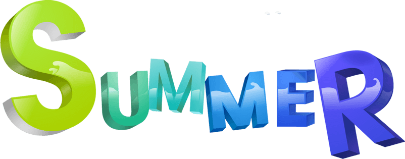 SUMMER立体光亮艺术字