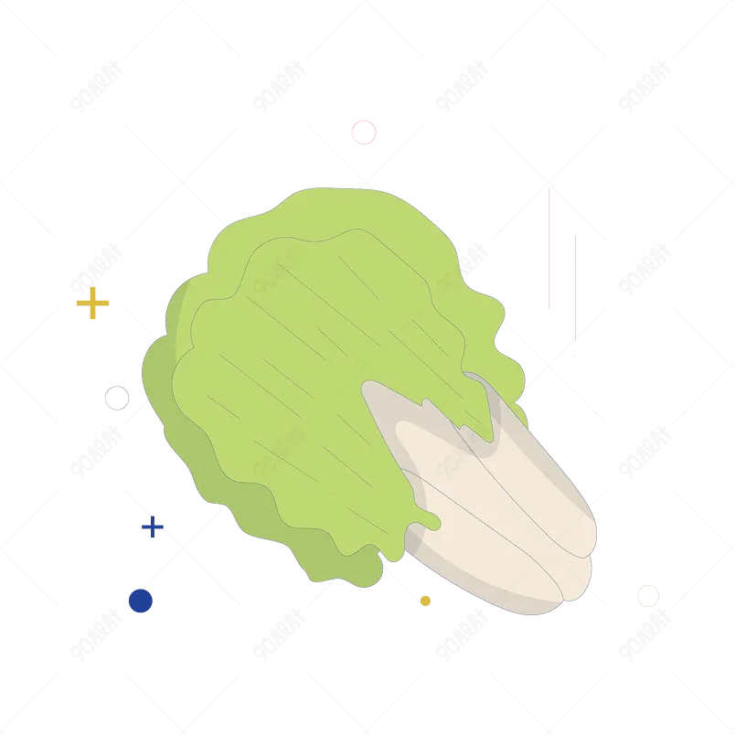 简约水果蔬菜食品白菜UI图标元素设计