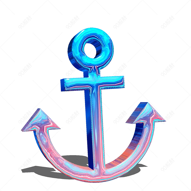 镭射炫彩流体金属立体海洋风素材