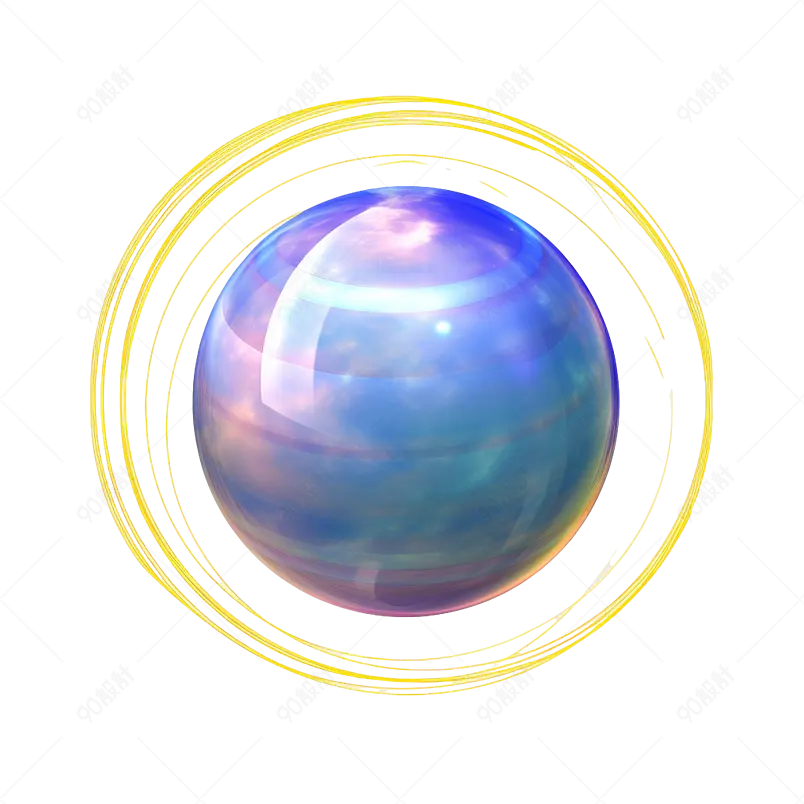 卡通彩色星球星空地球宇宙行星科技元素科学能源环保插画手绘