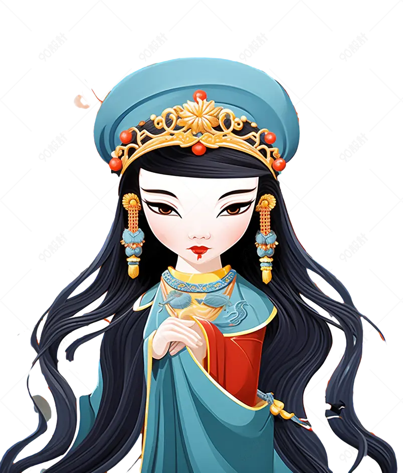 可爱京剧戏剧人物元素设计